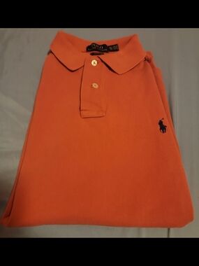 Ralph Lauren Orange Polo with Navy Pony